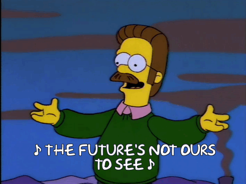 scene from simpsons season 6 episode 14 where everyone joins flanders at the top of springfield to watch the meteor that is approaching the town singing que sera sera scene from simpsons season 6 episode 14 where everyone joins flanders at the top of springfield to watch the meteor that is approaching the town singing que sera sera